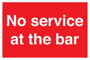 No service at the bar